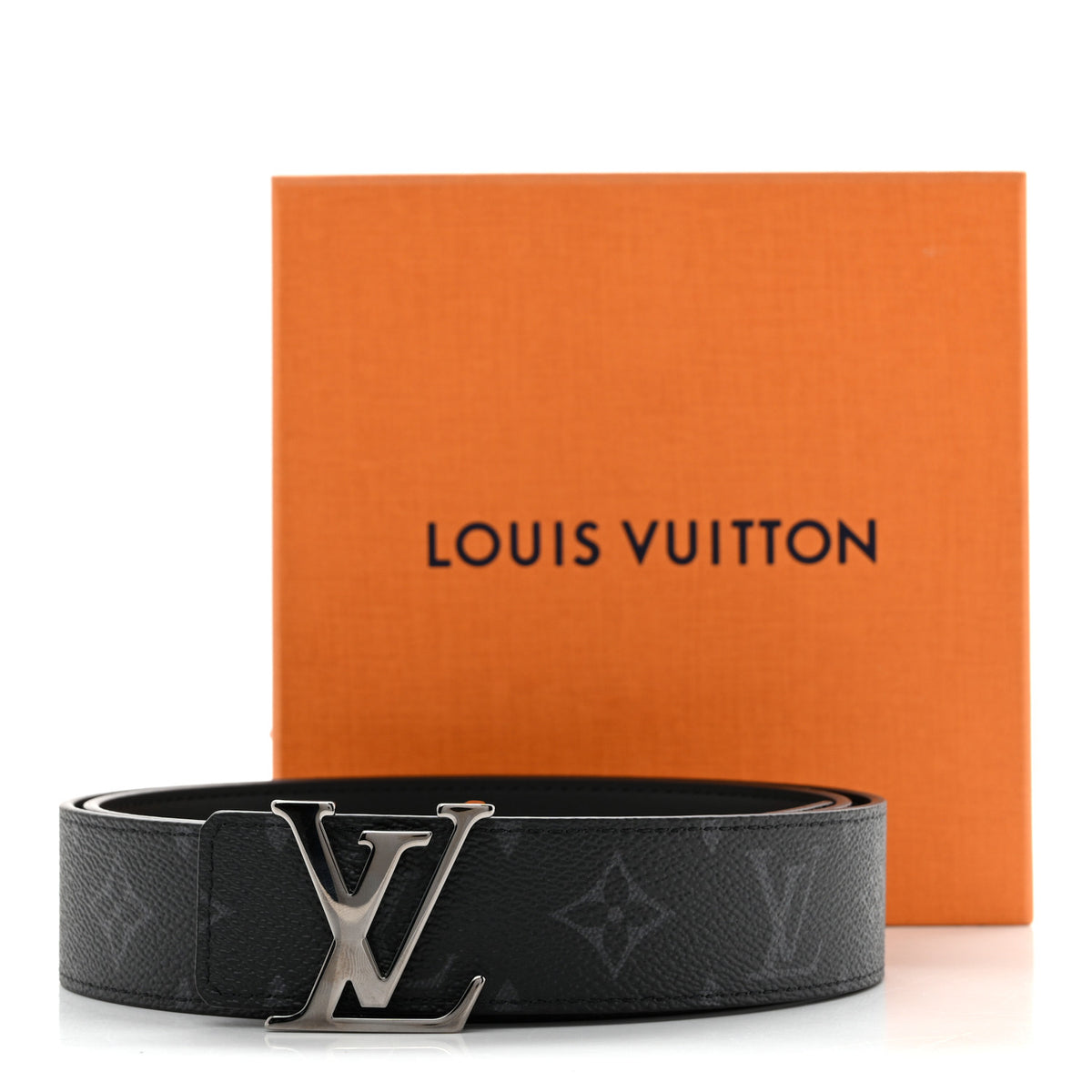 Calfskin Monogram Eclipse 35mm LV Initiales Reversible 95 38 Belt