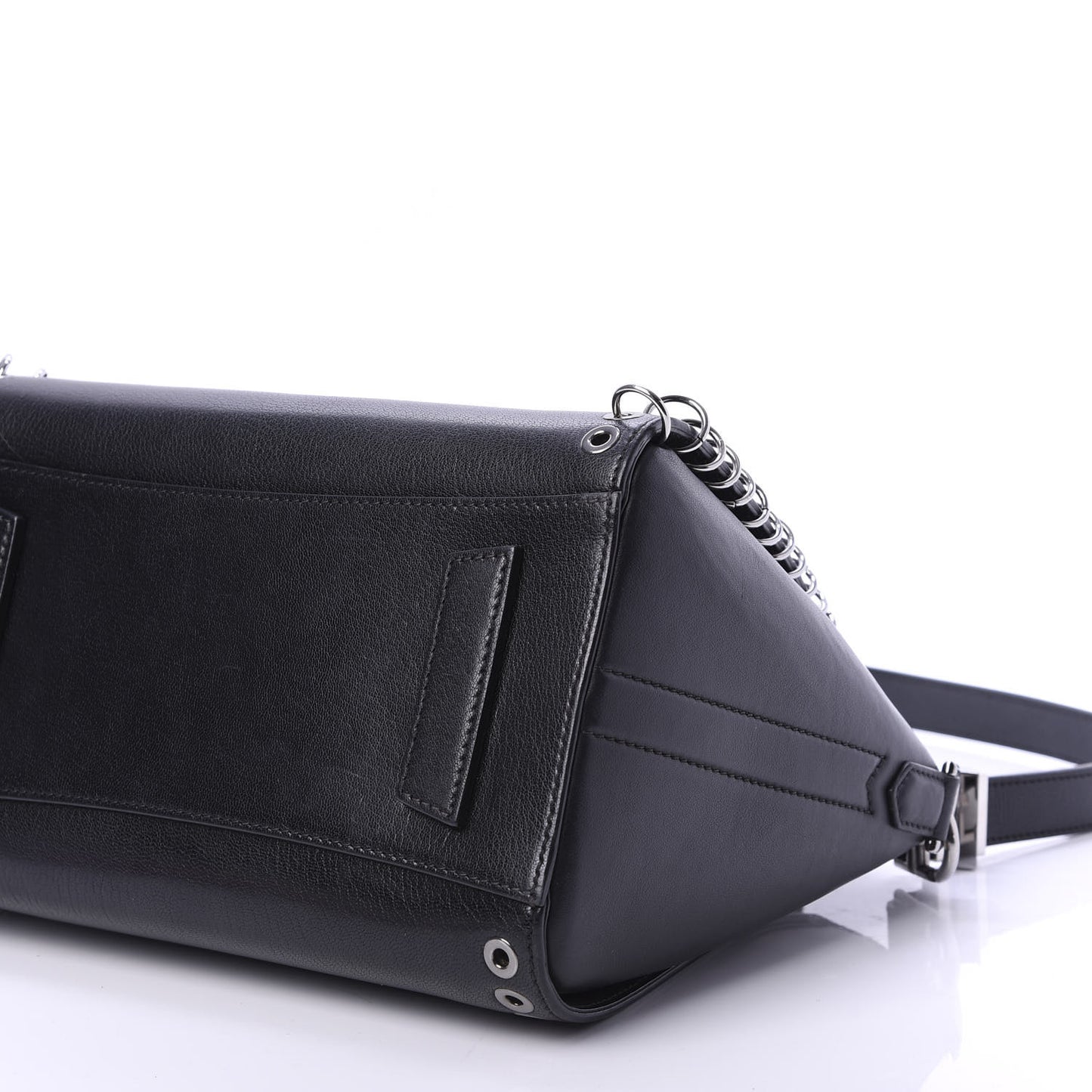 Sugar Goatskin Small Eyelet Antigona Black