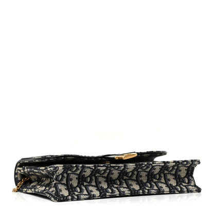 Christian Dior Oblique Saddle Chain Pouch Blue 4 of 11