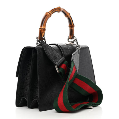 Gucci Dollar Calfskin Crystal Web Medium Dionysus Bamboo Top Handle Bag Black Black Diamond 3 of 10