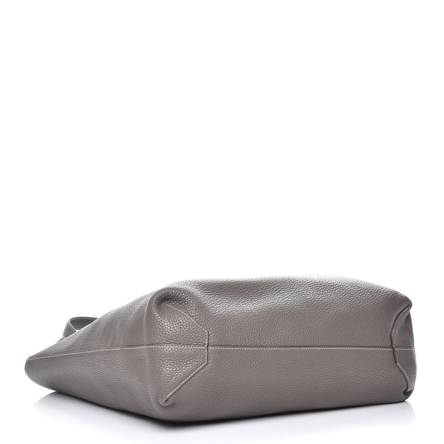 Hermes Taurillon Clemence Double Sens 45 Reversible Tote Etoupe Etain 7 of 11