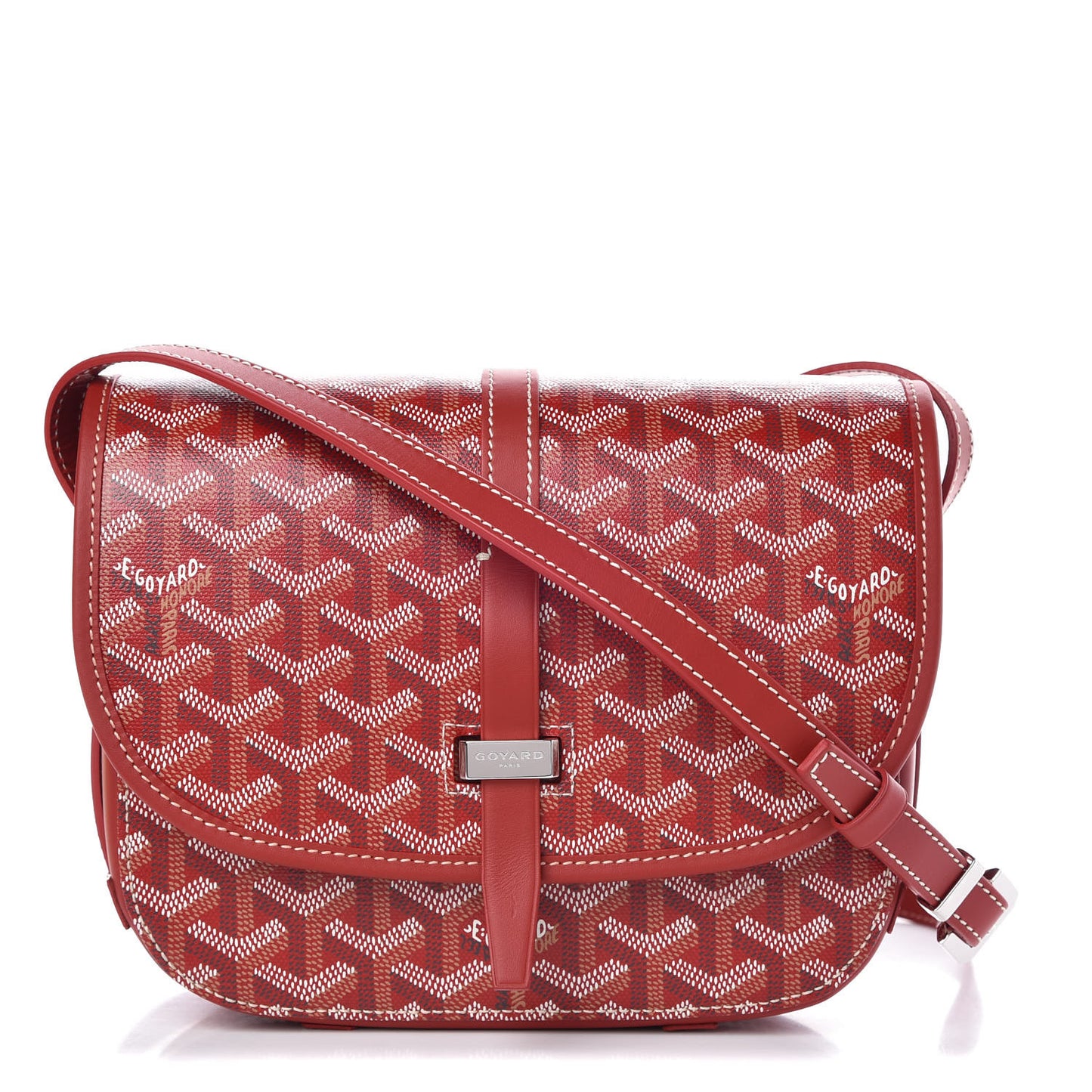Goyardine Belvedere PM Messenger Bag Red