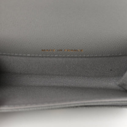 Chanel Caviar Quilted Flap Card Holder Wallet Dark Grey 5 of 8