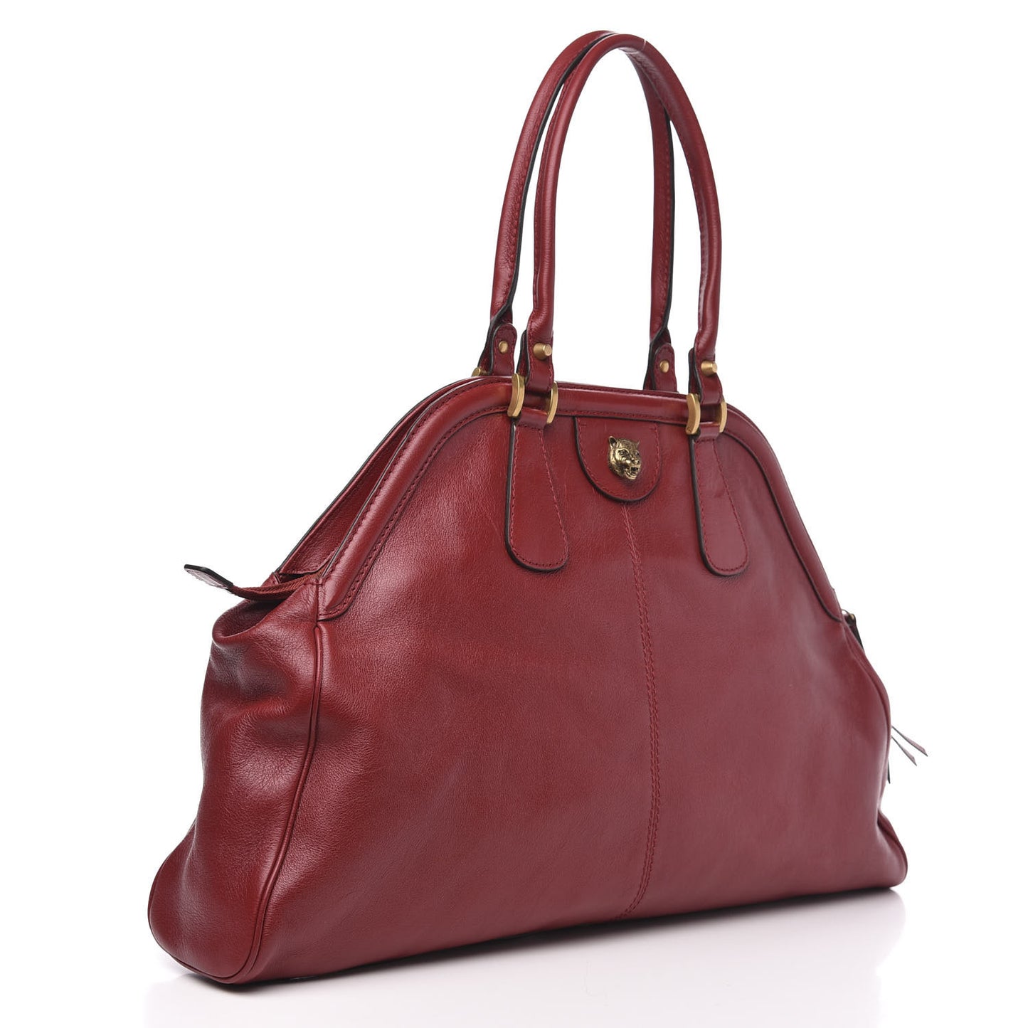 Calfskin Large Re(Belle) Top Handle Bag Red
