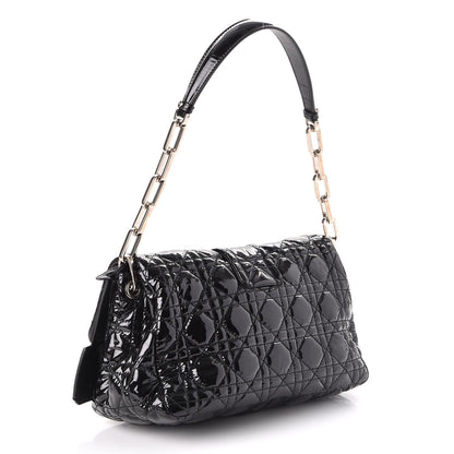 Christian Dior Patent Cannage New Lock Flap Black 3 of 8