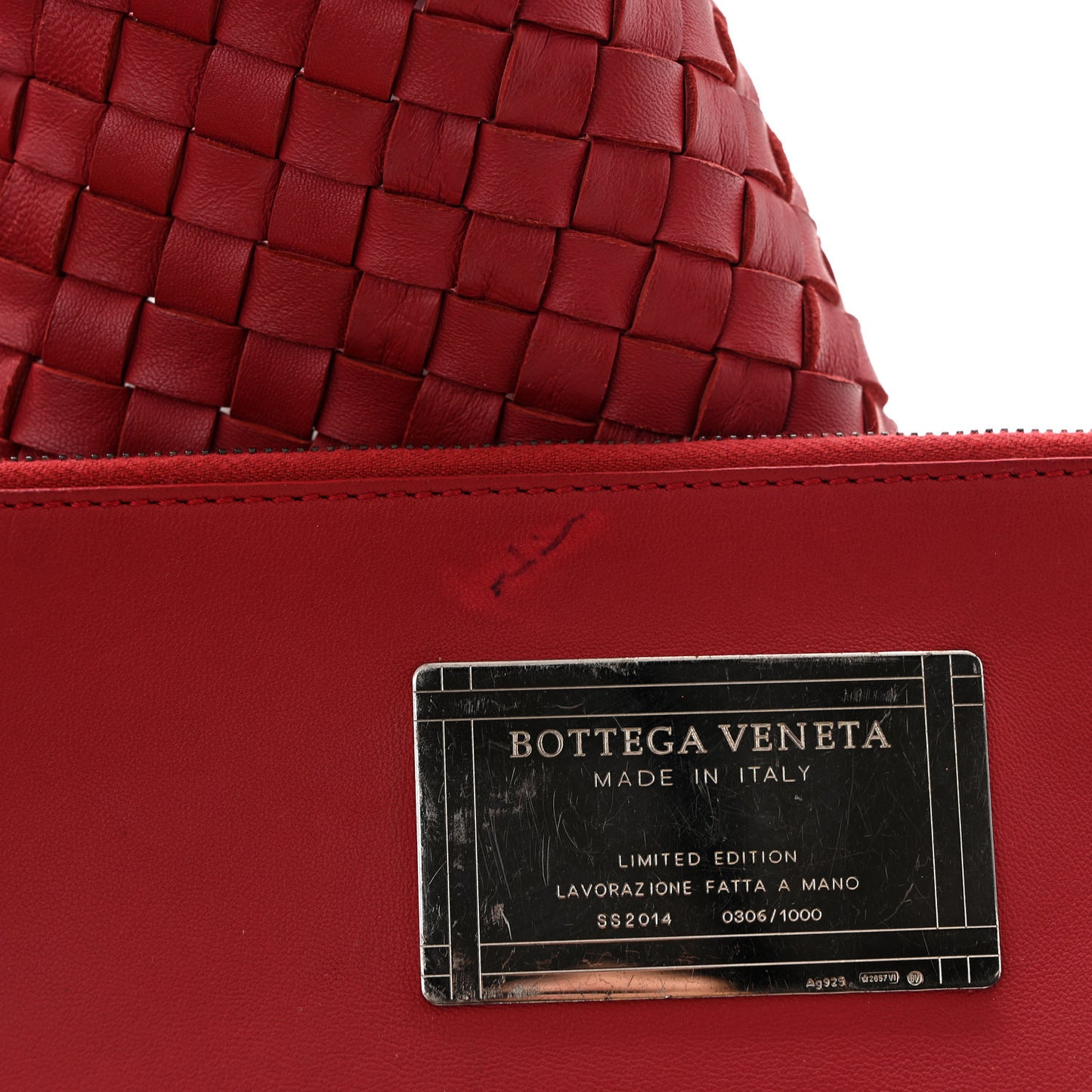 Lambskin Intreccio Medium Cabat Rust