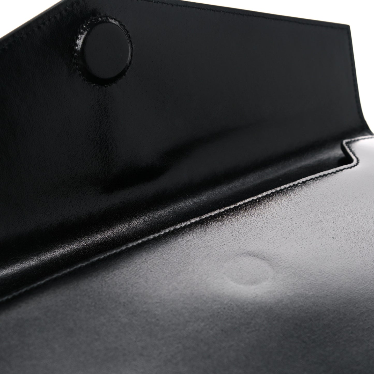 Smooth Shiny Calfskin Monogram Uptown Pouch Black