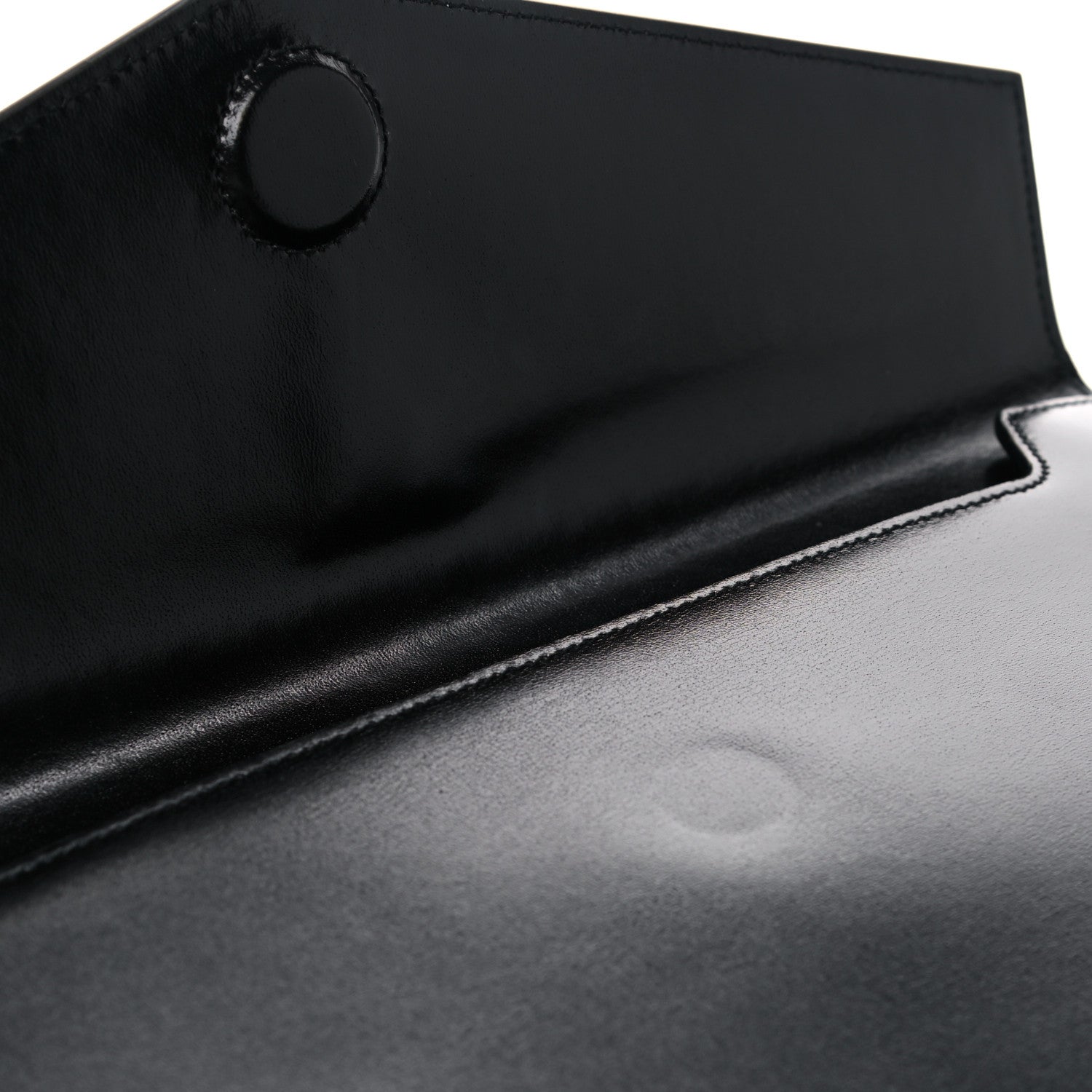 Saint Laurent Smooth Shiny Calfskin Monogram Uptown Pouch Black 16 of 16