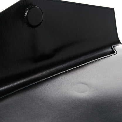 Saint Laurent Smooth Shiny Calfskin Monogram Uptown Pouch Black 16 of 16