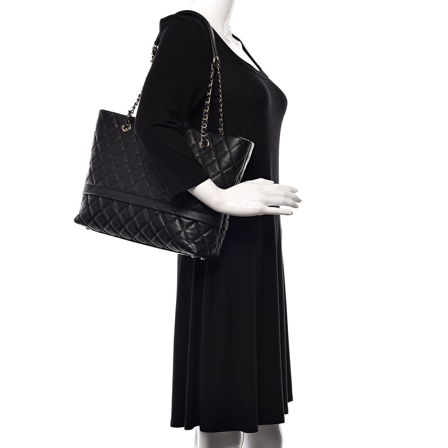 Chanel Caviar Quilted Rolled Up Tote Black 2 of 11