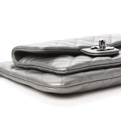Chanel Metallic Calfskin Quilted Daily Zip Crossbody Silver 6 of 12
