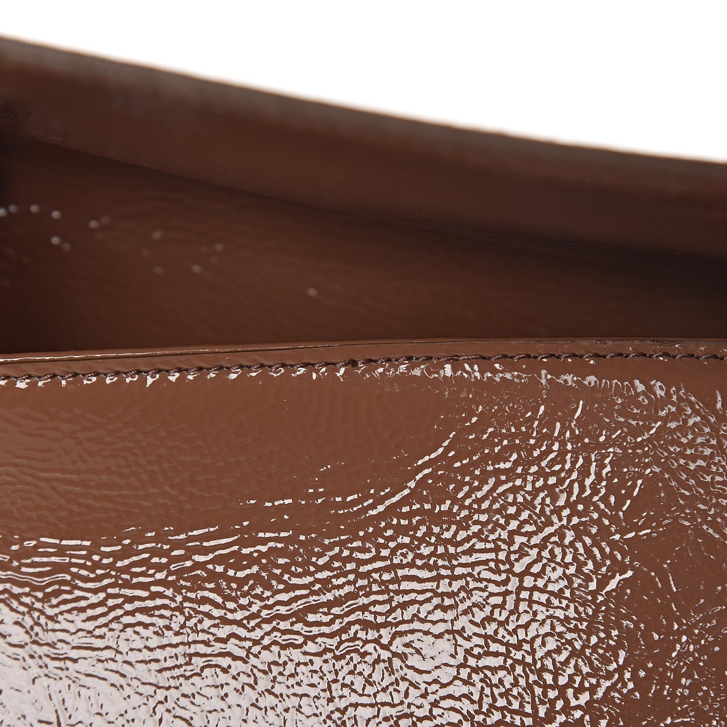 Textured Patent Calfskin Monogram Large Belle De Jour Clutch Nude