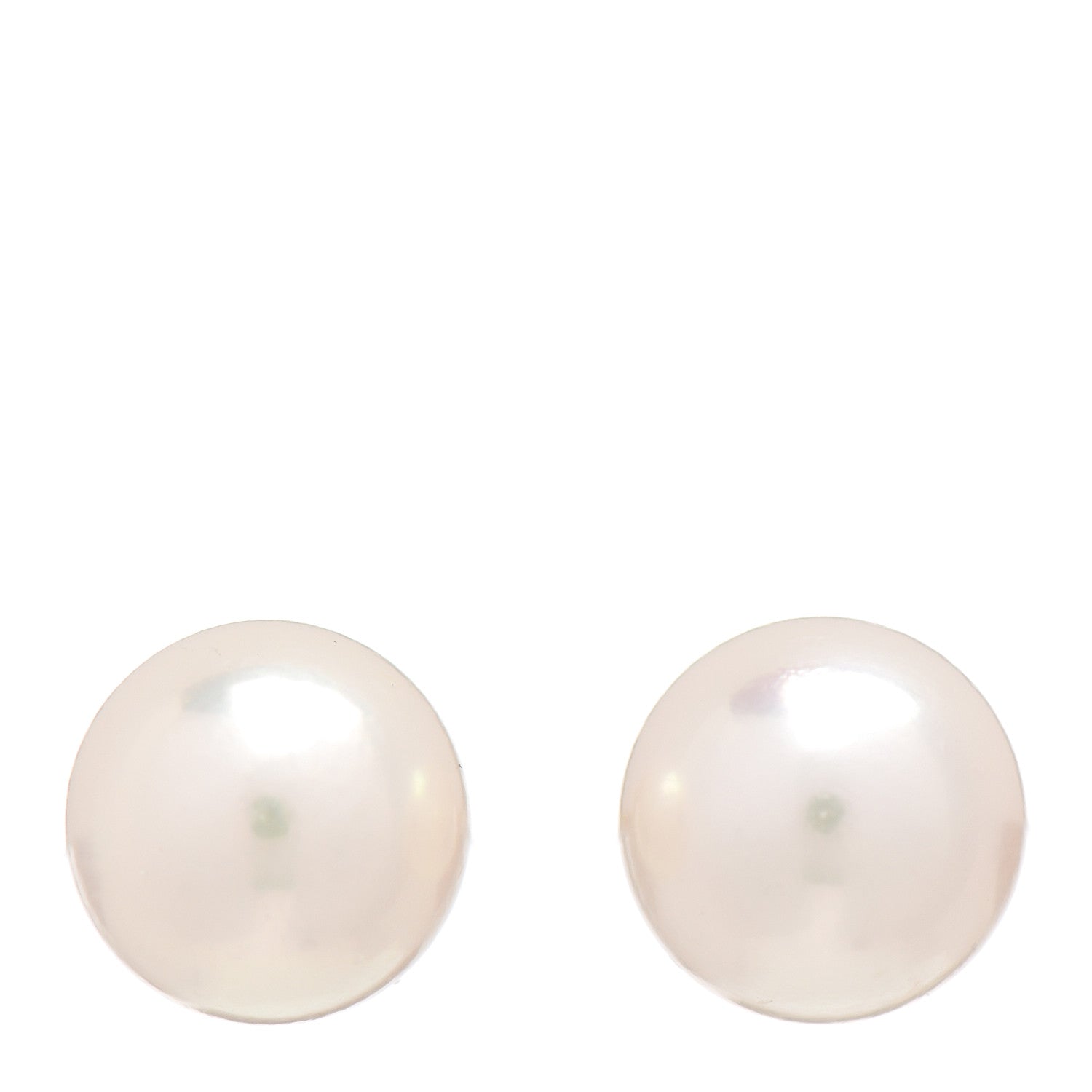 Mikimoto 18K Yellow Gold 8-8.5mm Akoya Pearl Stud Earrings 1 of 4