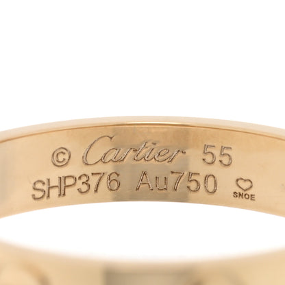 Cartier 18K Yellow Gold 3.5mm LOVE Wedding Band Ring 55 7.25 4 of 5