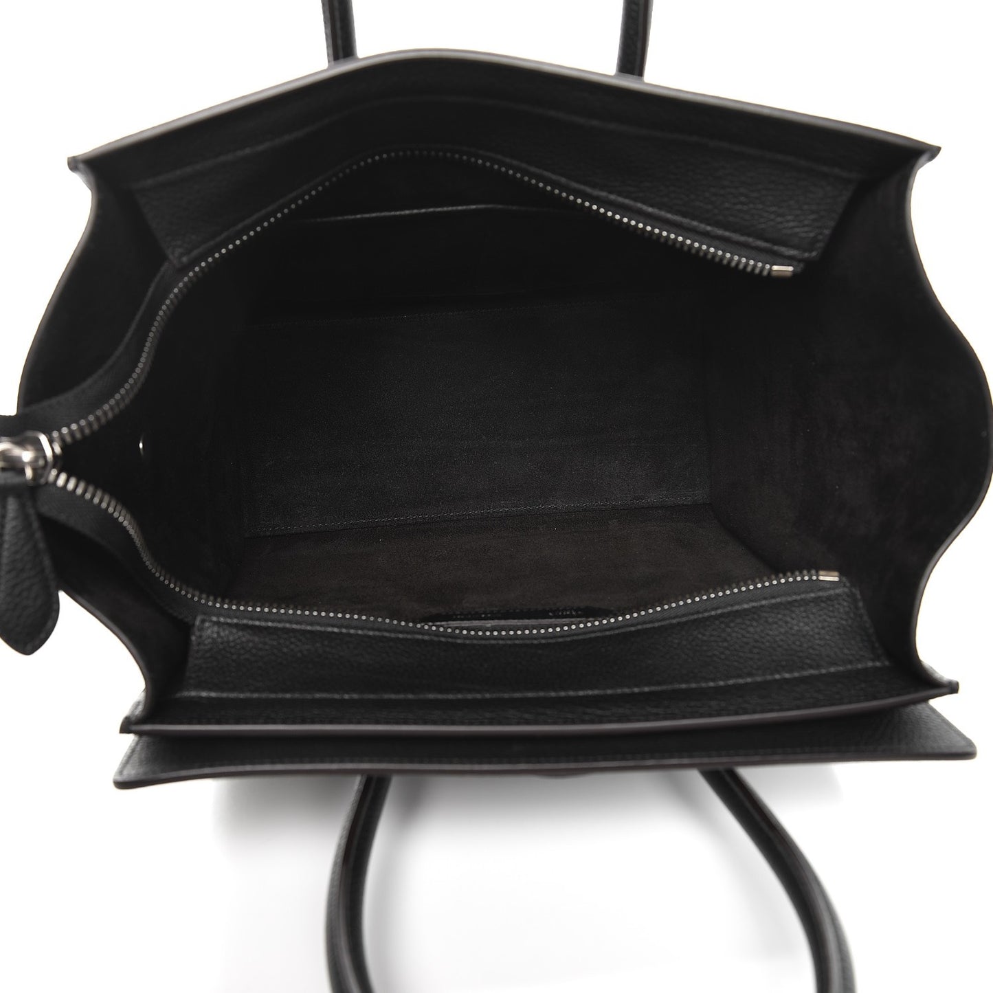 Drummed Calfskin Micro Luggage Black