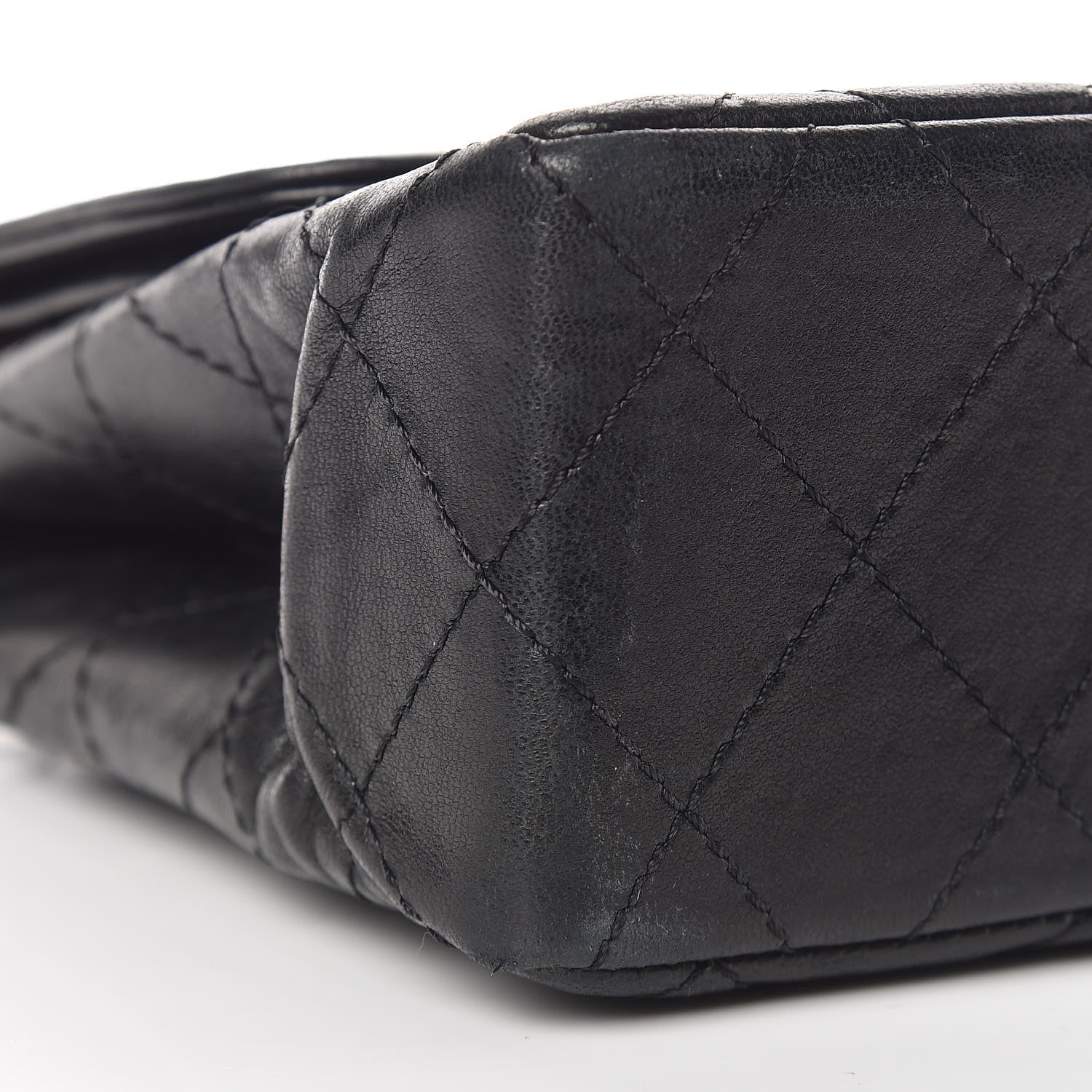 Chanel Lambskin Quilted Medium Double Flap Bag Black 9 of 13