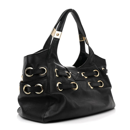 Jimmy Choo Supple Calfskin Large Radiant Hobo Black 3 of 13