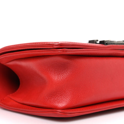 Chanel Calfskin Double Stitch Small Boy Flap Red 9 of 10