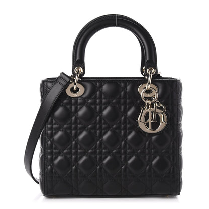 Christian Dior Lambskin Cannage Medium Lady Dior Black 1 of 11
