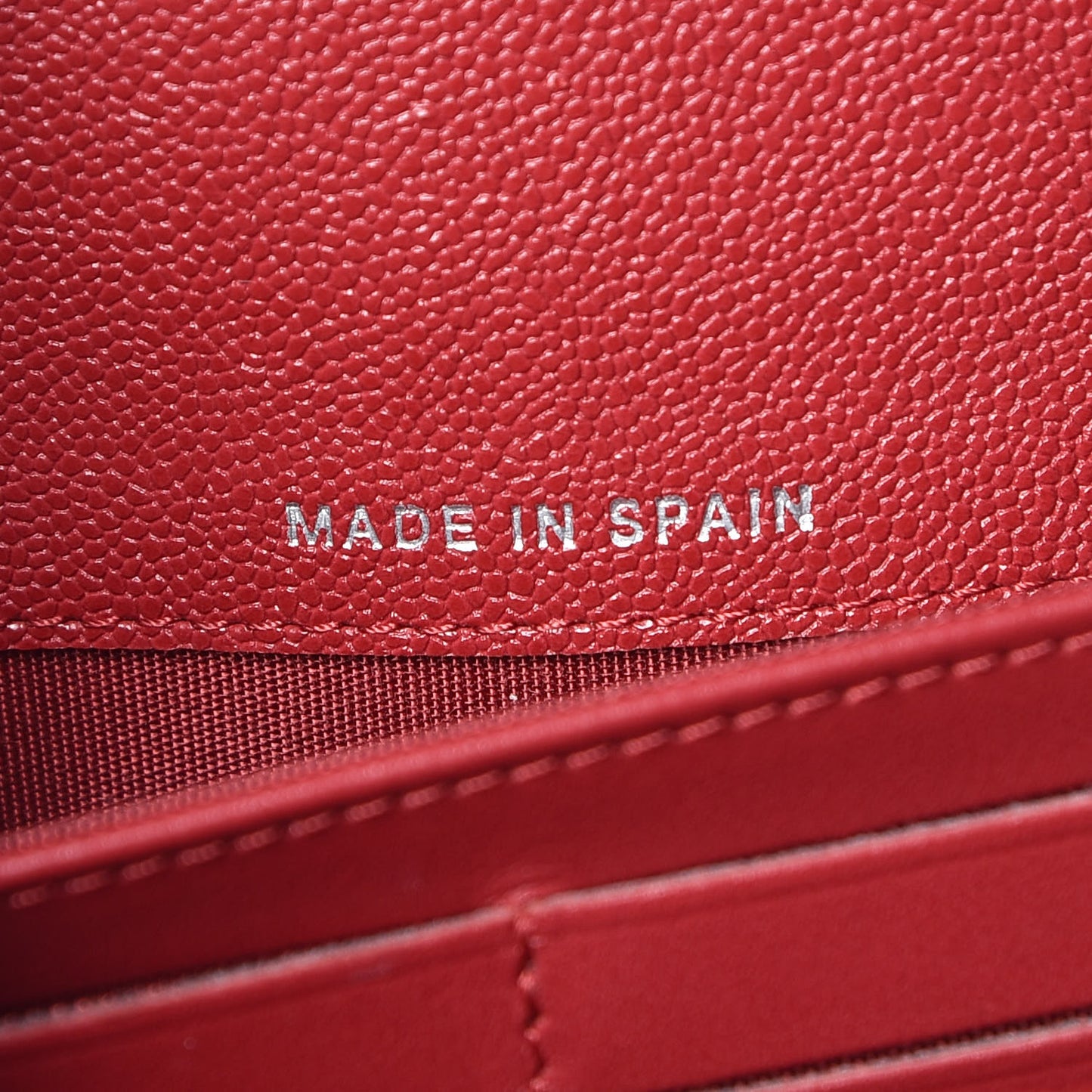 Caviar Quilted Boy Flap Wallet Red