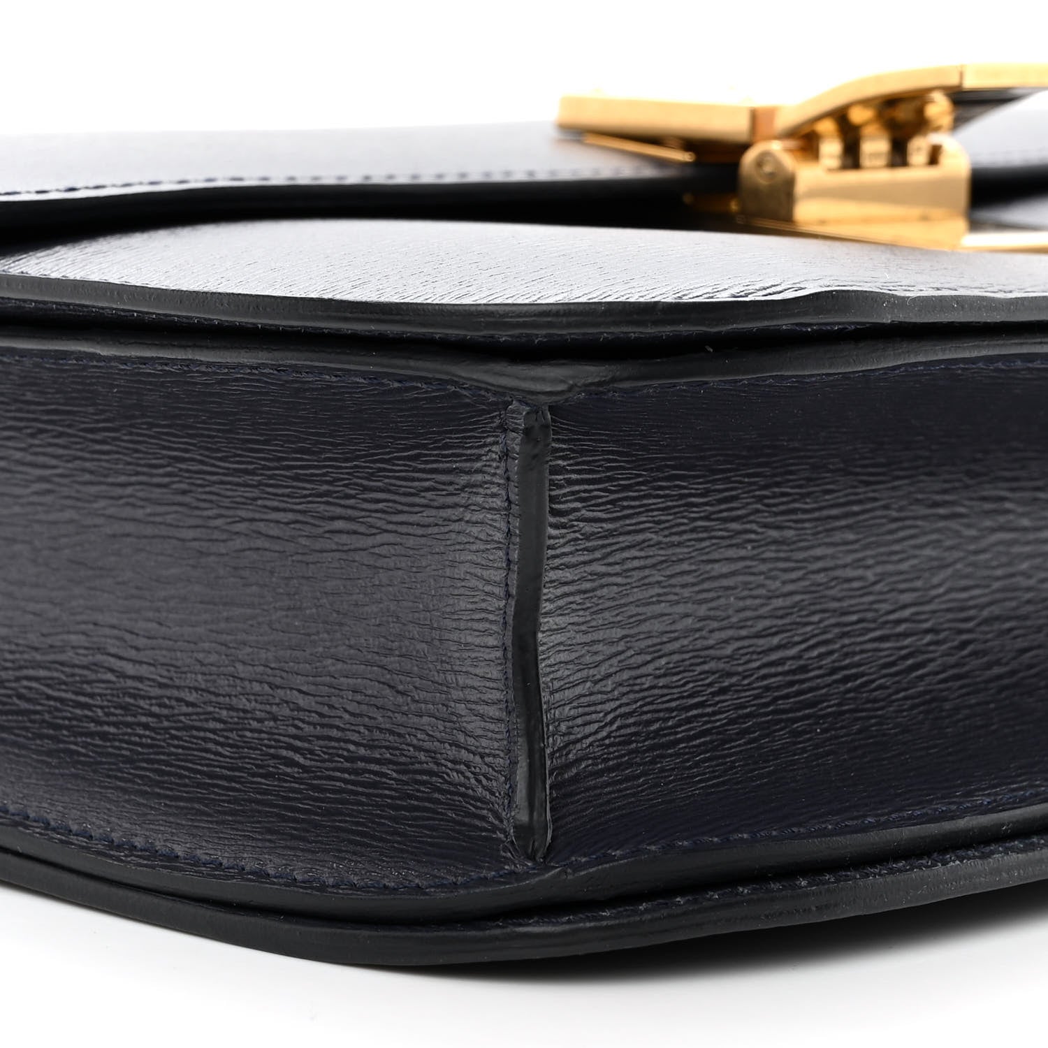 Celine Liege Calfskin Medium Classic Box Flap Bag Dark Blue 10 of 13