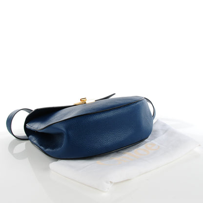 Chloe Grained Lambskin Large Drew Shoulder Bag Factory Blue 4 of 7