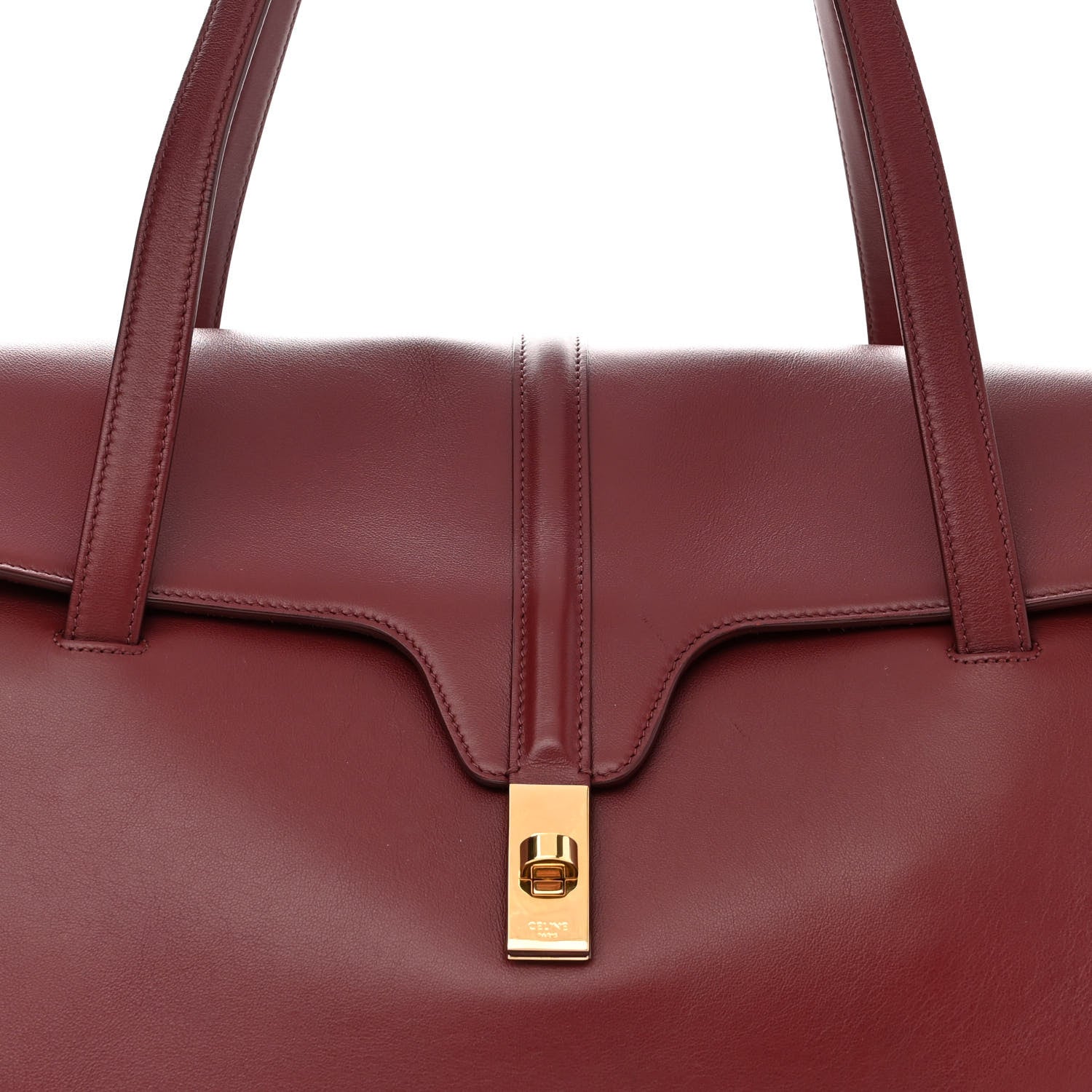 Celine Calfskin Large Soft 16 Bag Burgundy 9 of 16