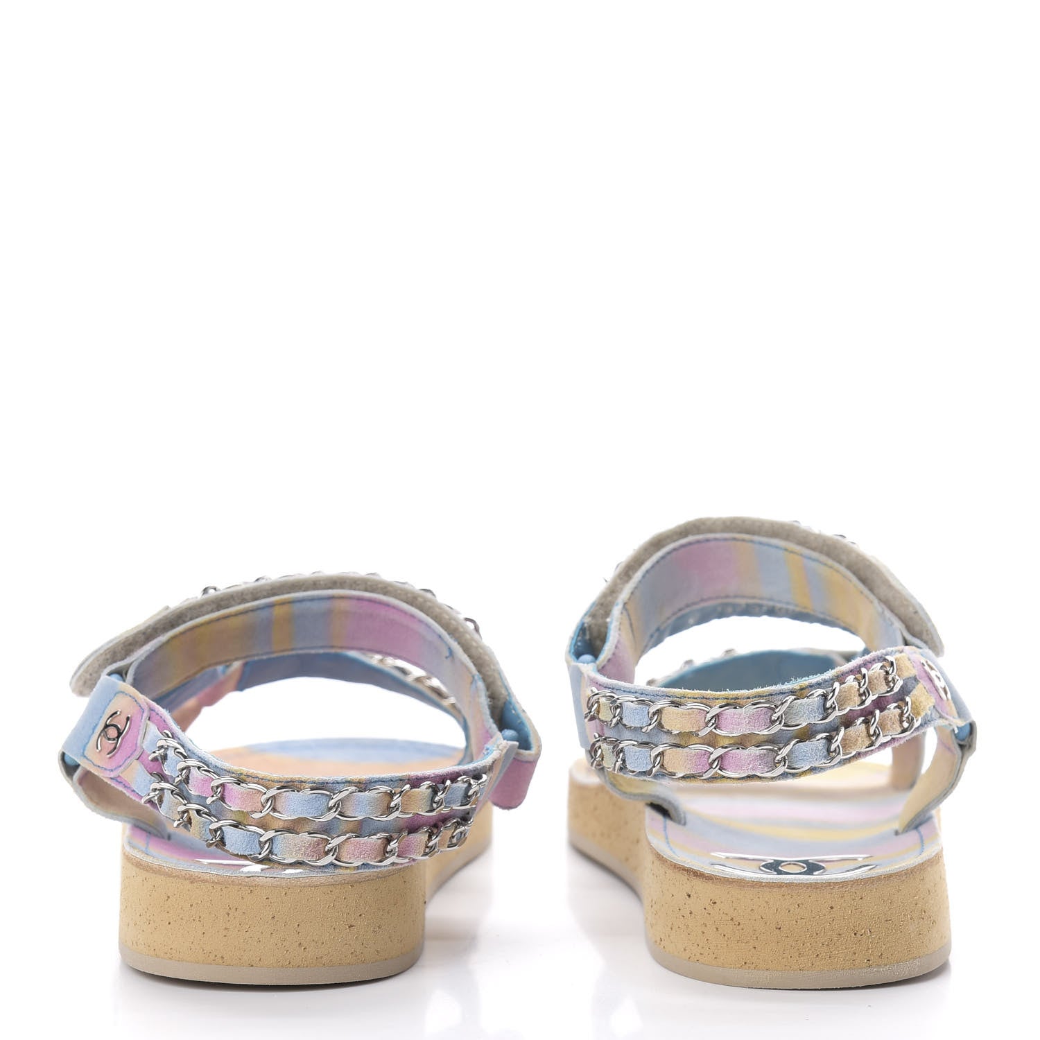 Chanel Fantasy Calfskin Chain Flat Sandals 38 Multicolor 6 of 9