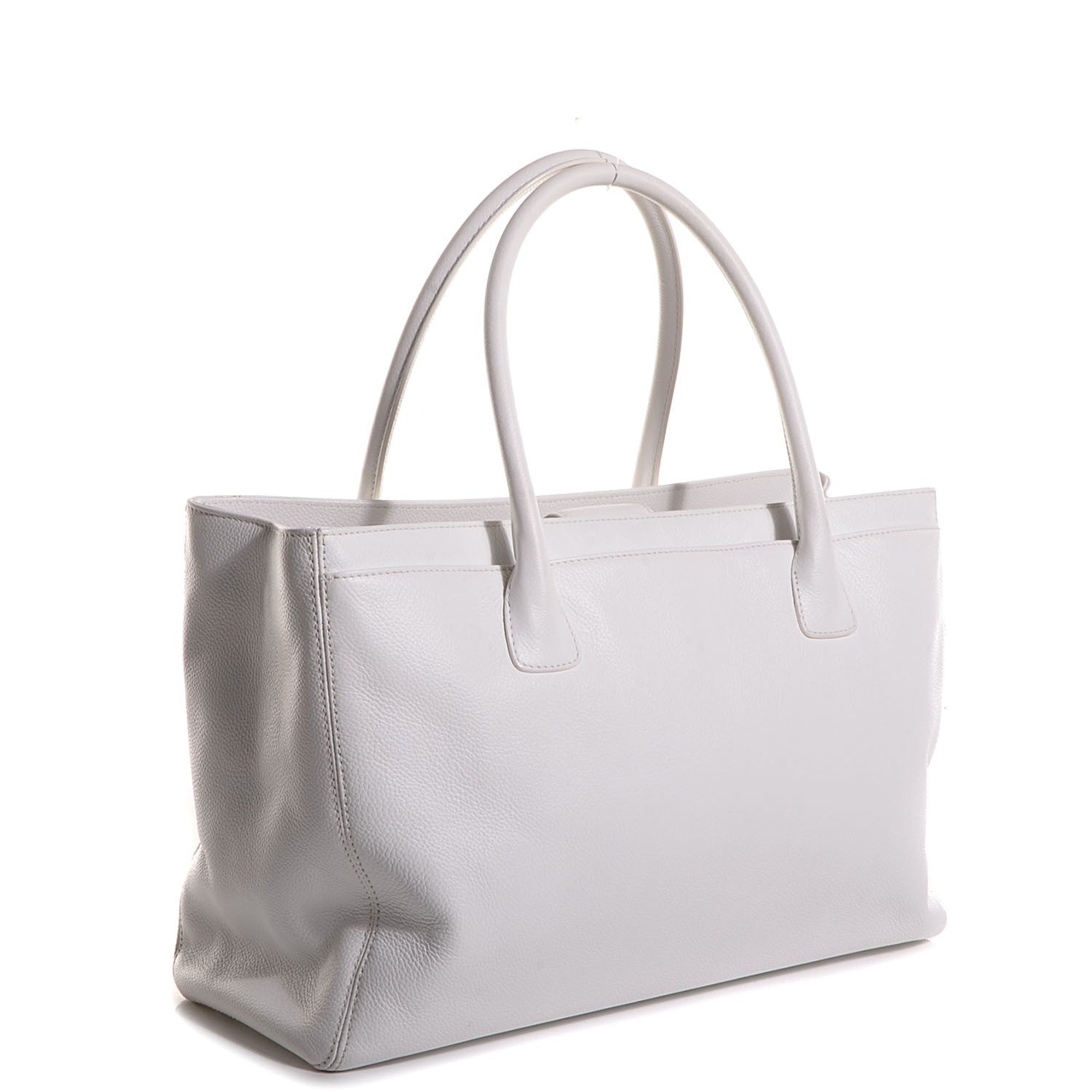 Chanel Caviar Cerf Executive Shopper Tote White 3 of 8