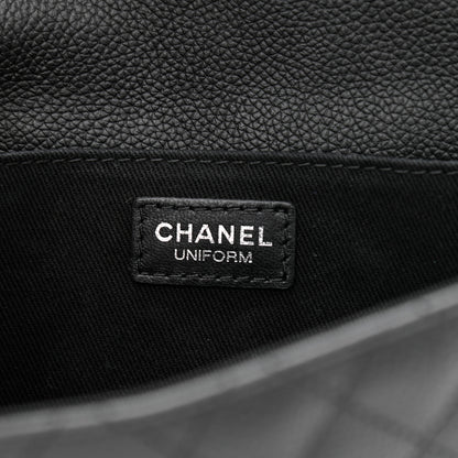 Chanel Grained Calfskin Quilted 2.55 Reissue Flap Belt Bag Clutch Black 6 of 10