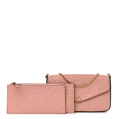 Louis Vuitton Empreinte Pochette Felicie Chain Wallet Rose Poudre 1 of 12