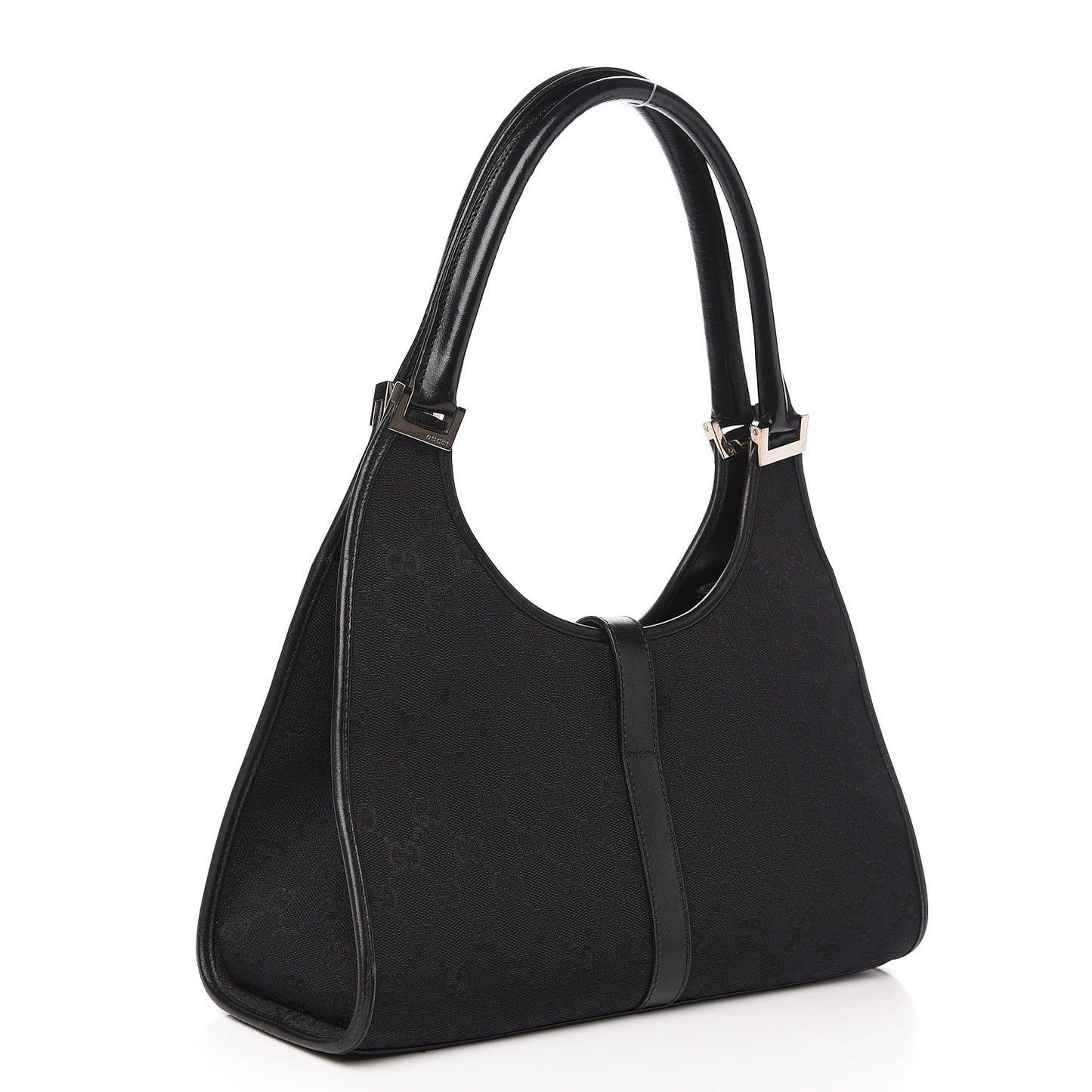 Monogram Bardot Shoulder Bag Black