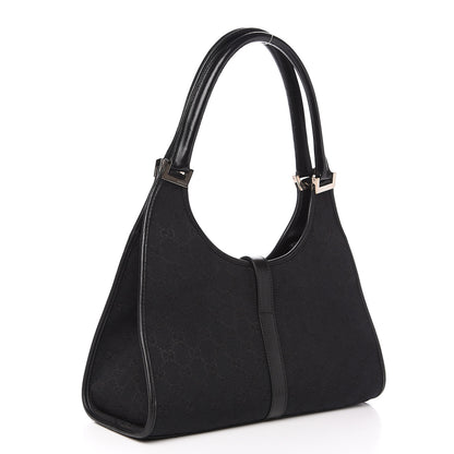 Gucci Monogram Bardot Shoulder Bag Black 2 of 14