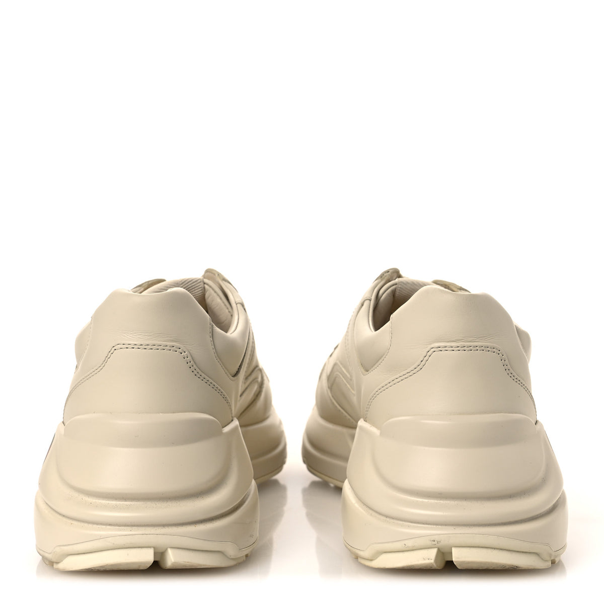 Gucci Calfskin Logo Womens Rhyton Sneakers 41 Ivory 6 of 14