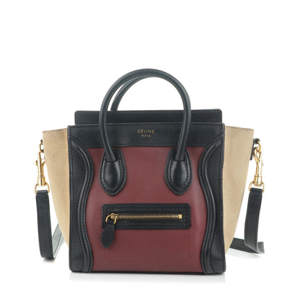 Celine Smooth Calfskin Suede Nano Tri-Color Luggage 1 of 7