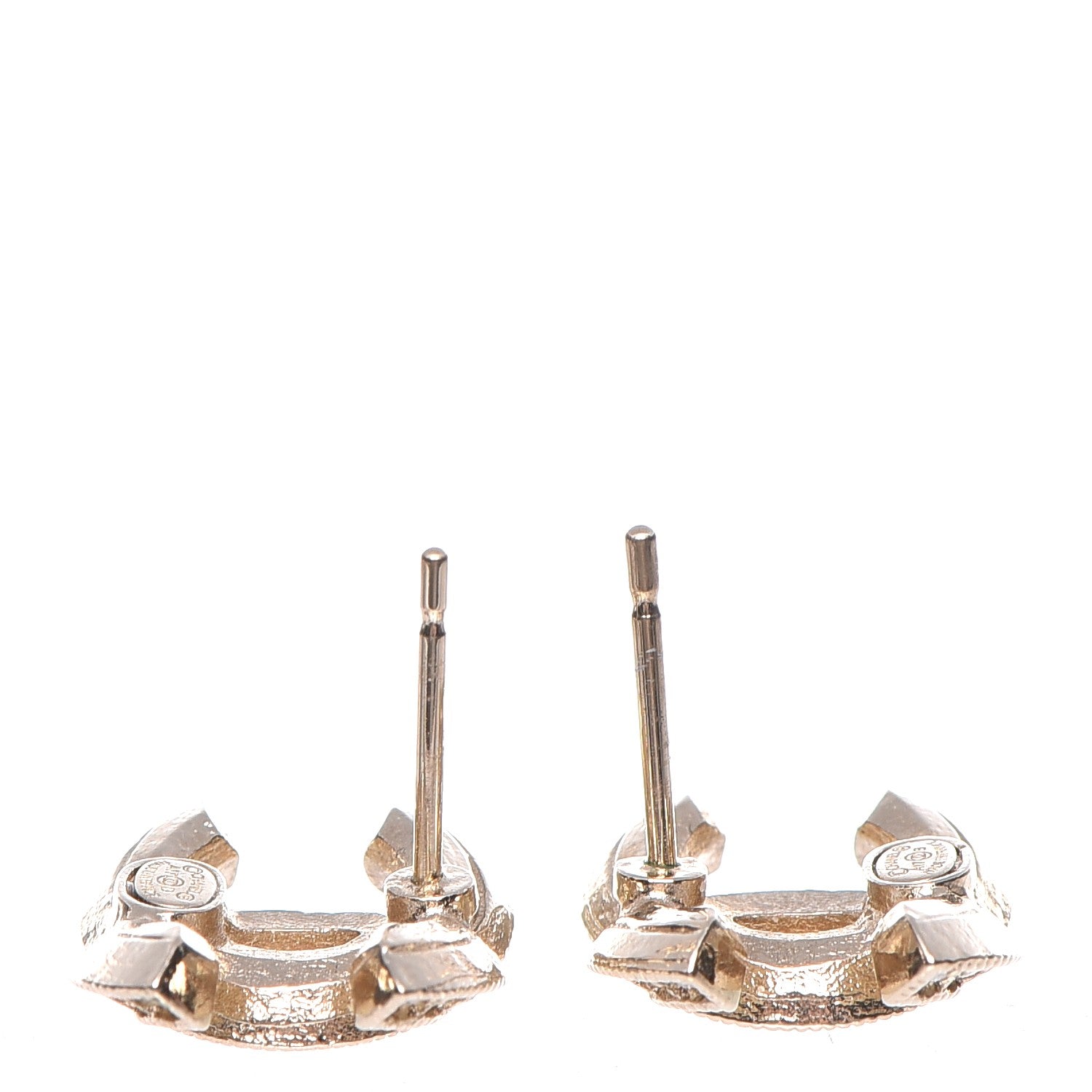 Chanel Crystal CC Earrings Gold 3 of 7