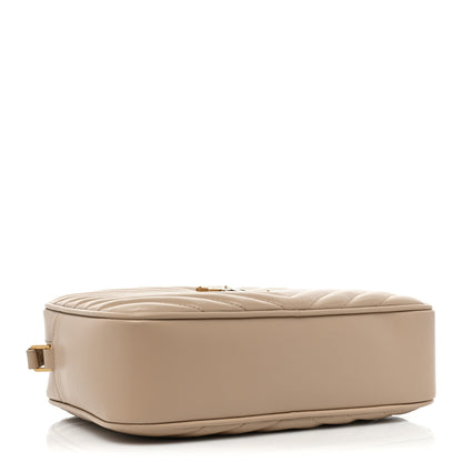 Saint Laurent Calfskin Matelasse Monogram Lou Camera Bag Dark Beige 3 of 7