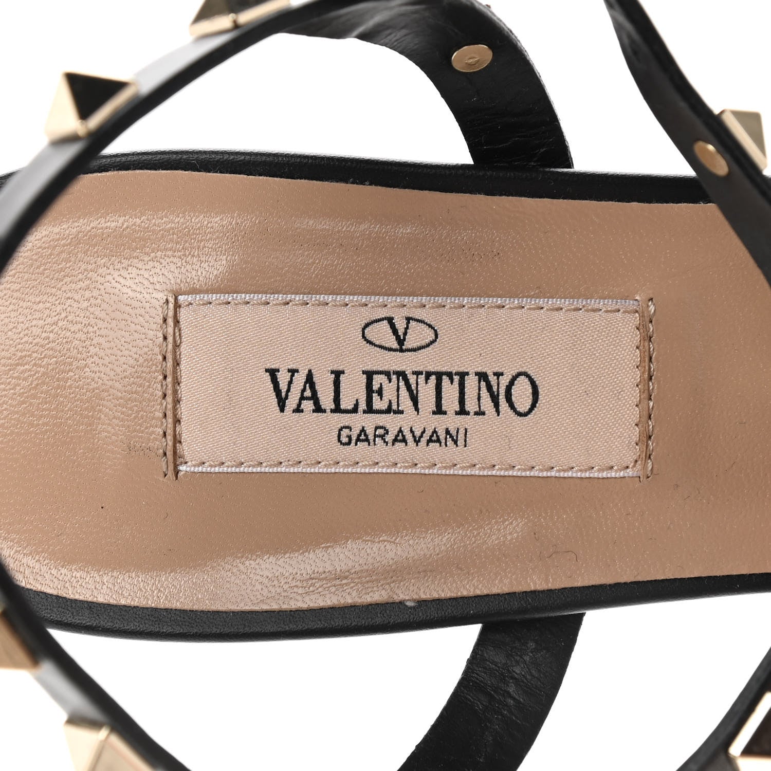 Valentino Garavani Calfskin Rockstud 60mm City Sandals 38.5 Black 7 of 7