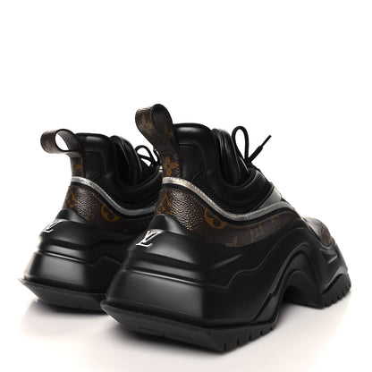 Louis Vuitton Calfskin Monogram LV Archlight 2.0 Platform Sneakers 39 Black 4 of 8