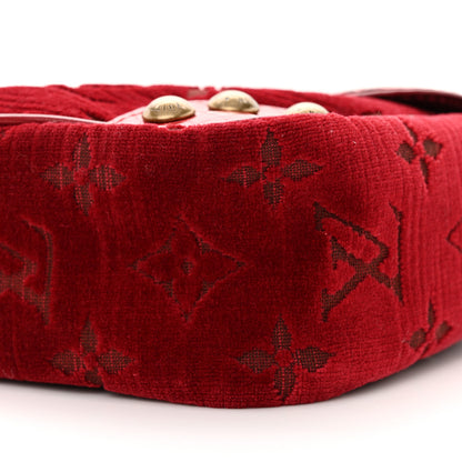 Louis Vuitton Monogram Velours Alligator Irvine Red 9 of 9