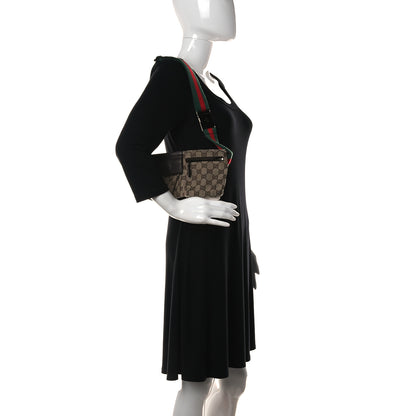 Gucci GG Monogram Web Double Pocket Belt Bag Dark Brown 2 of 29