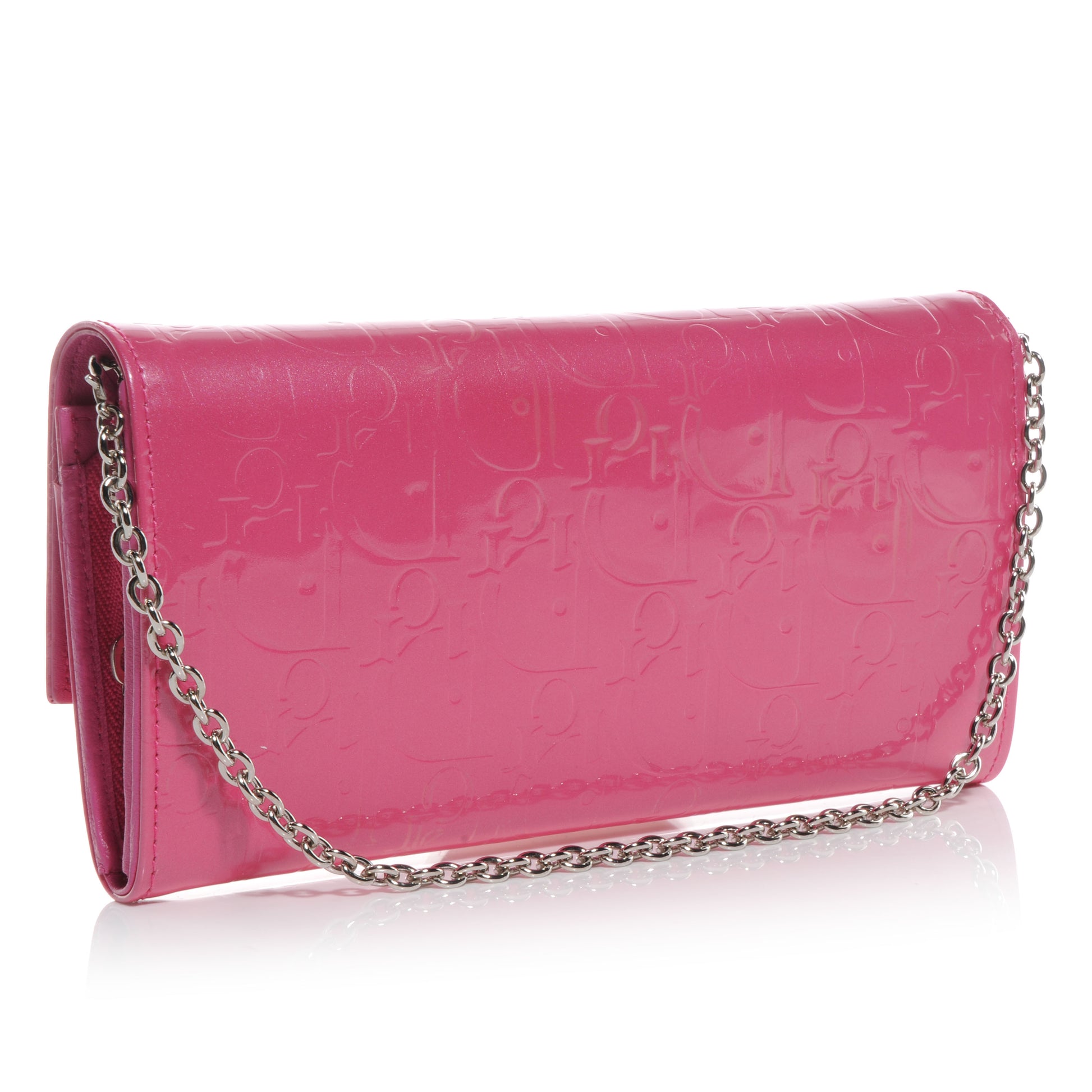Christian Dior Patent Ultimate Rendez-Vous Convertible Wallet Fuchsia 3 of 8