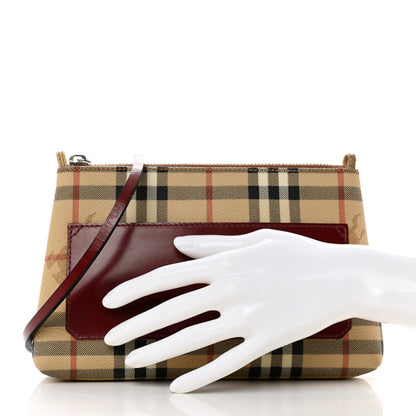 Burberry Haymarket Check Shoulder Bag Red 2 of 7