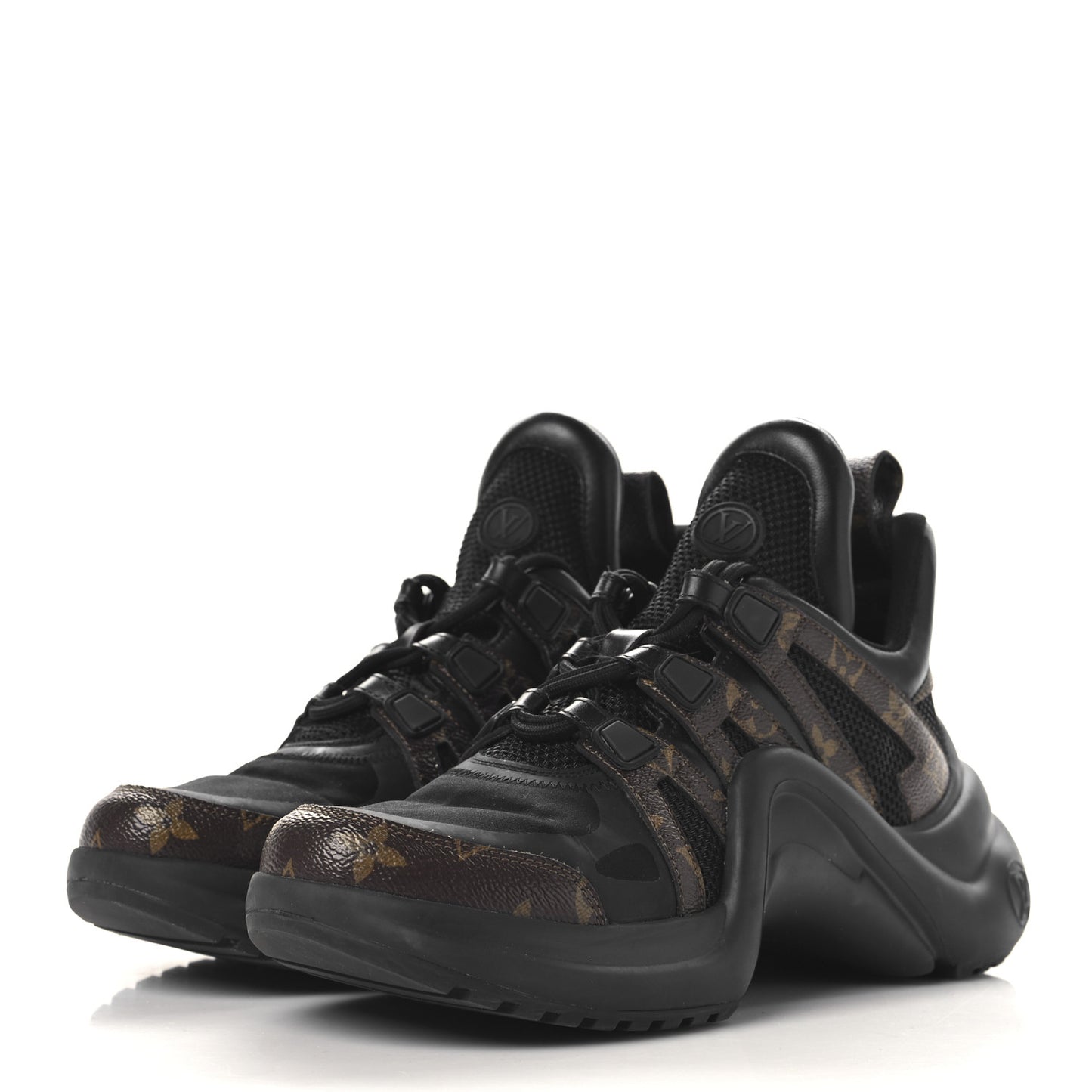 Calfskin Patent Monogram LV Archlight Sneakers 39 Black