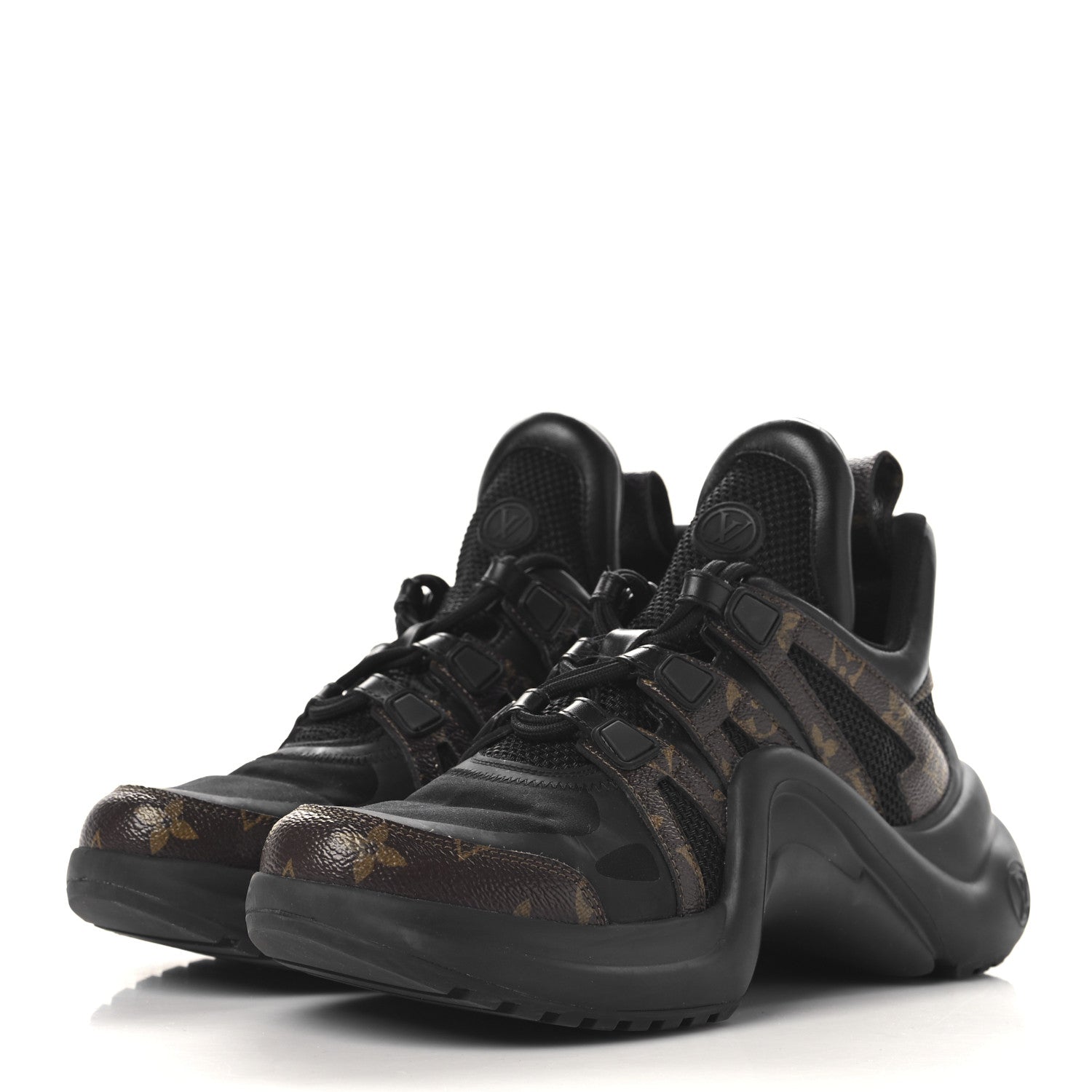 Louis Vuitton Calfskin Patent Monogram LV Archlight Sneakers 39 Black 4 of 10