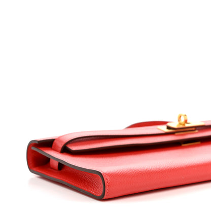 Hermes Epsom Kelly Cut Clutch Pochette Rose Jaipur 9 of 11