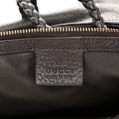 Gucci Deerskin Large Hip Bamboo Hobo Dark Cocoa 6 of 28