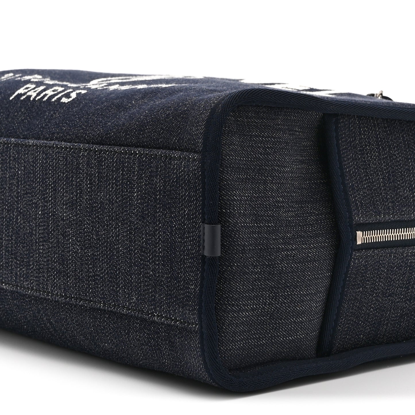 Denim Large Deauville Bowling Bag Blue