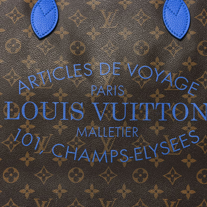 Louis Vuitton Monogram Articles de Voyage Ikat Neverfull GM Grand Blue 7 of 9