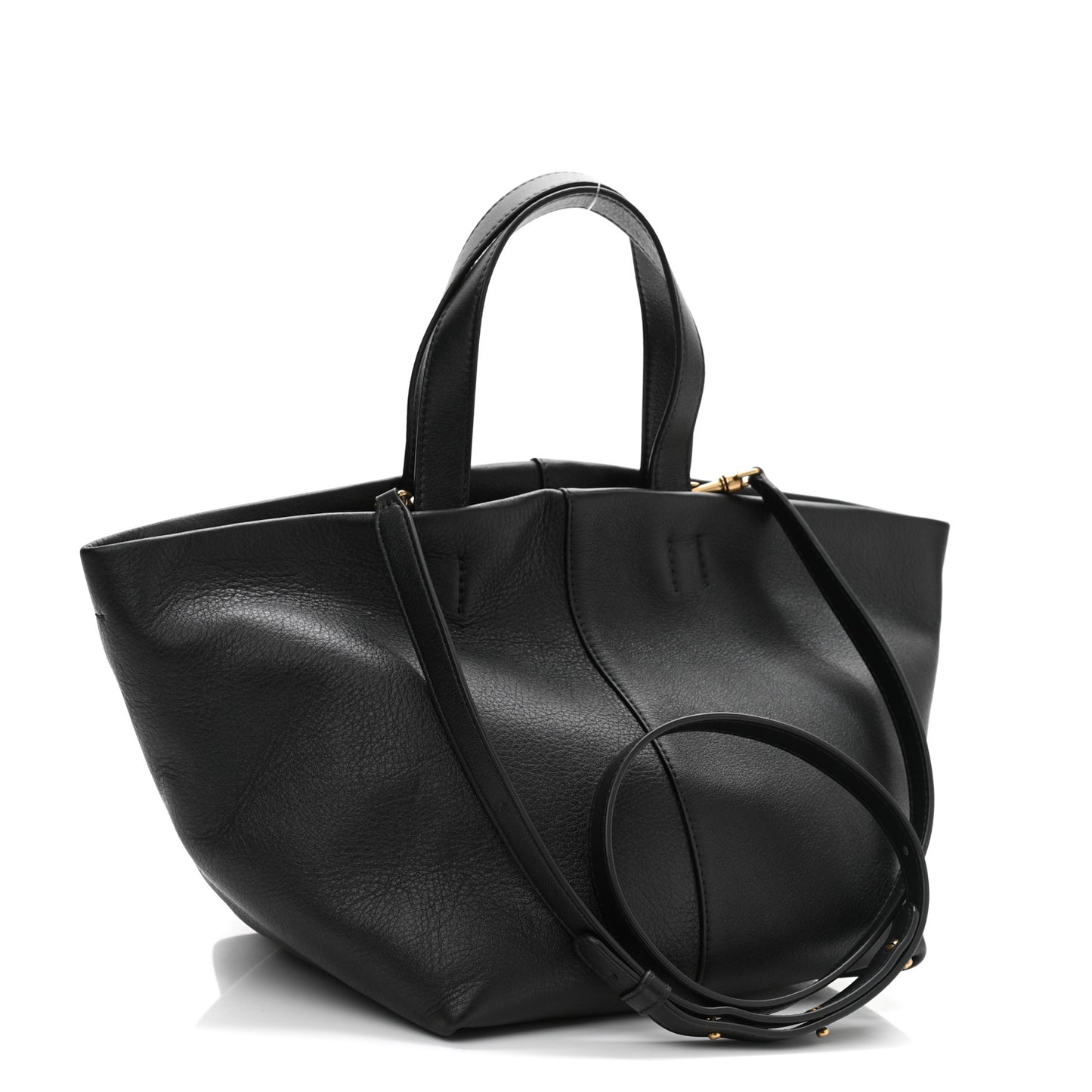 Calfskin Mini Tulipano Bag Black